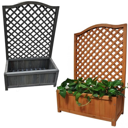 Wooden planter trellis - planter,