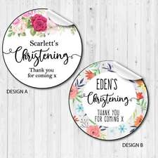 Christening Personalised Party Stickers Customised Sweet cones party bag seals