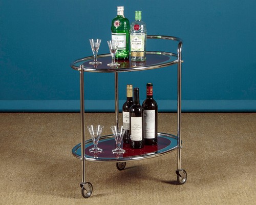 Vintage chrome drinks - vintage, trolley