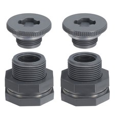 2Pcs PVC Bulkhead Fitting with