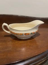 Hampton Ivory Swinnertons England Gravy Boat – Oranges & Crow Design – Vintage