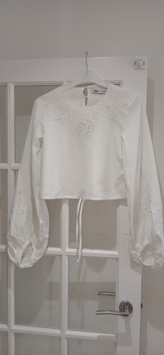 Zara women white long sleeve - women's,