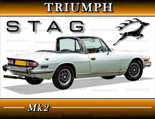 Triumph stag m1136 sign - 2 #m1136,