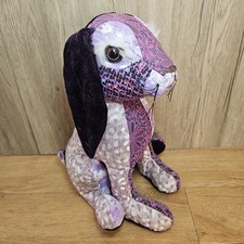 Dora Designs Patchwork Hare Doorstop Door Stay Rabbit Patches Purple Bunny 