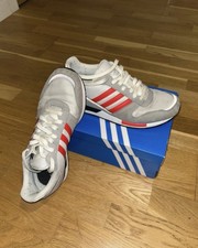 Adidas Marathon 88 – UK 10 – Grey/Red – Retro Trainers – With Box