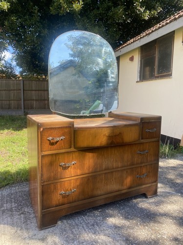 Vintage wooden dressing - dressing, table