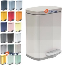 Spirella Akira Collection Pedal Bin 21.4 x 17.6 x 30 cm (5 Litres) Steel, Beige