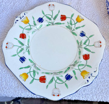 Vintage Wetley China Plate England Tulip Pattern