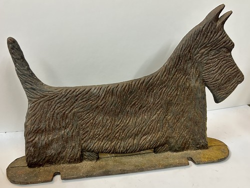 Antique cast iron scotty dog - antique,