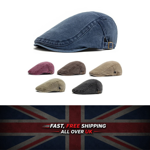 Men flat cap washed - cap,