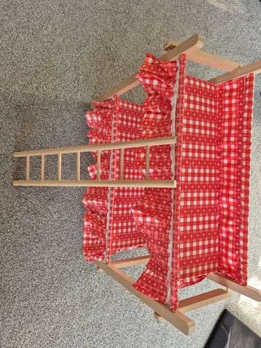 Wooden doll bunk bed - wooden, with