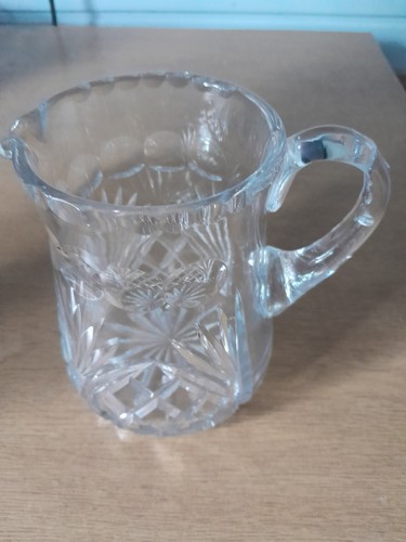 Cut glass water - glass, believed
