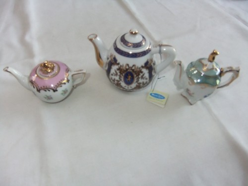 Vintage miniature teapots 3 - vintage,