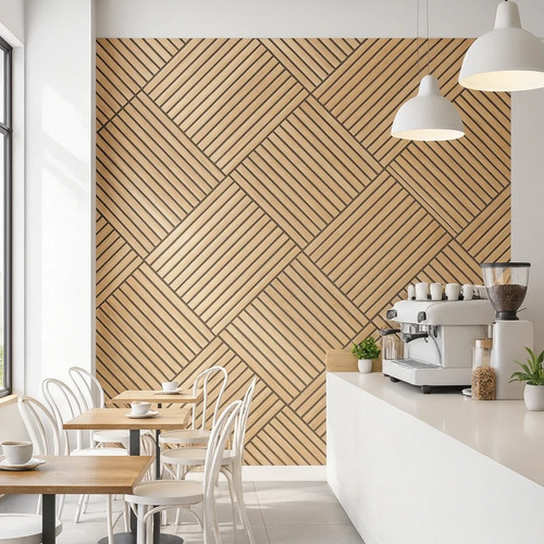 Real wood acoustic slatted - real,