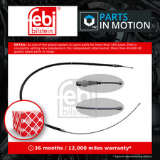 2x Handbrake Cables fits VW POLO Rear Left or Right 2001 on Hand Brake Parking