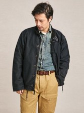 Men's Vintage US Navy Deck Jacket Military Flight Jackets Casula Khaki Work Coat