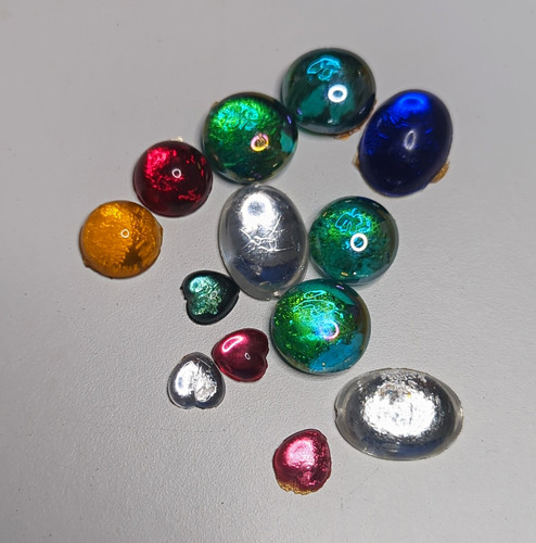 Multicolour glass cabochons - glass,