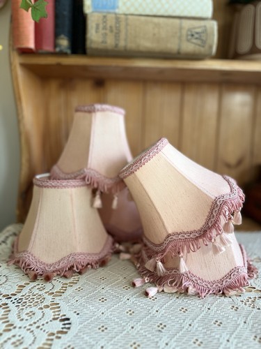 Vintage fabric lampshade small - vintage,