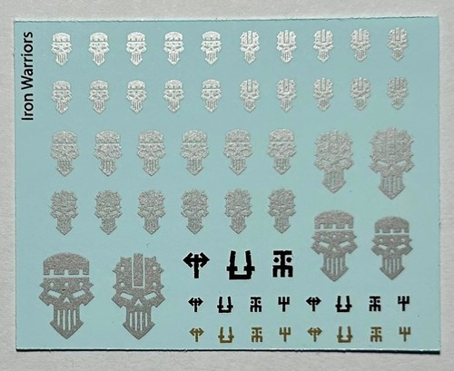Iron warriors transfer sheet - iron,