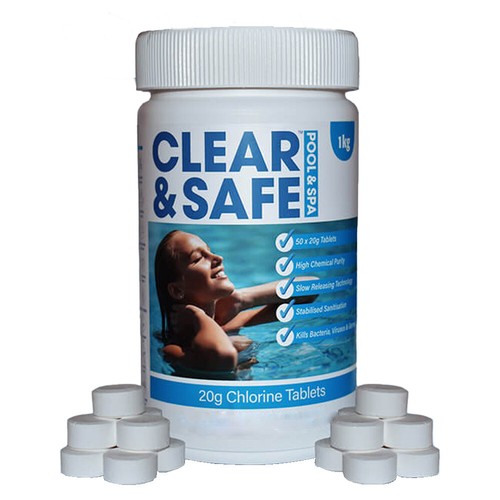 1kg 20g chlorine tablets - tablets, for