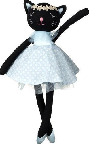 Black cat rag doll - rag,