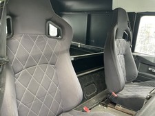 LAND ROVER DEFENDER PAIR FRONT HIGH BACK FRONT SPORT BUCKET SEATS ADJUSTABLE