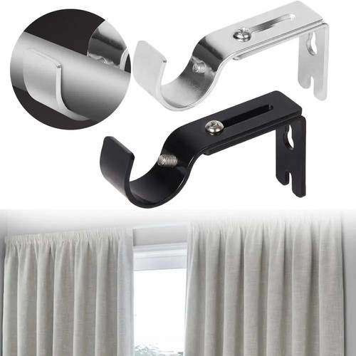 2pcs metal curtain rod rail - metal,