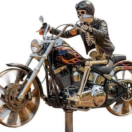 Motorcycle garden windmill - motorcycle, &