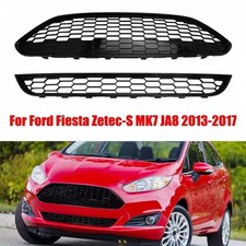 For Ford Fiesta Mk7 Zetec S Honeycomb Front Bumper Gril Grille Top Upper & Lower