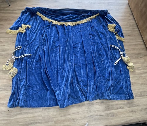 Velvet curtains with - velvet, (blue)