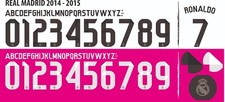 Name&Number Set For Real Madrid La Liga 2014/2015 Home/Away Football Soccer
