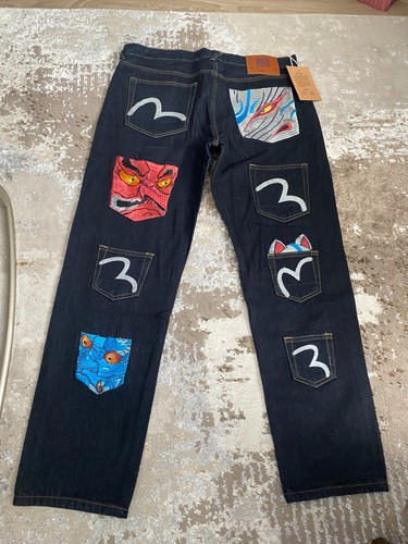 Evisu mens denim jeans - denim,