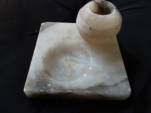 Vintage onyx candle holder - vintage,