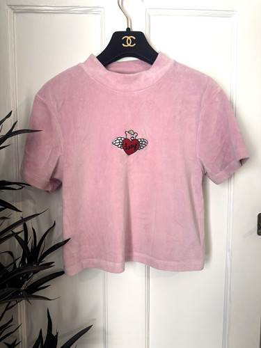 Lazy oaf size pink velour - size,
