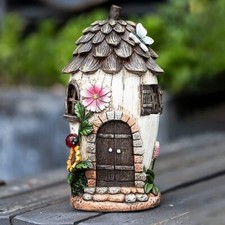 Garden Fairy House Acorn Solar Garden Ornaments Outdoor Decoration Fairy Statues
