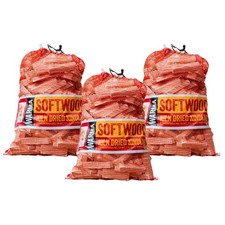 Bulk 3 x Nets Quality Kindling Fire Starting Wood Kiln Dried Burner Firepits