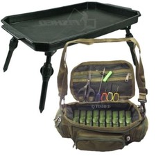 Mini Fishing Bag Carryall Baiting Needles 9 Terminal Tackle Boxes + Bivvy Table