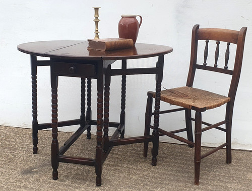 Antique oak bobbin turned - antique,