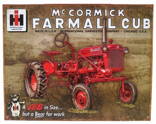 Cnh metal sign mccormick - metal,