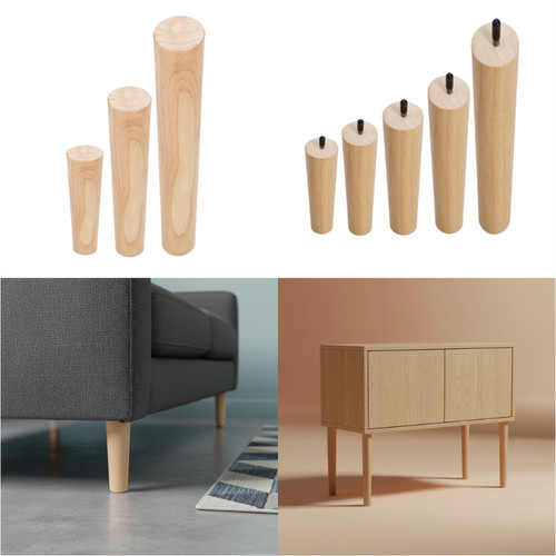 4pcs solid wood furniture legs - wood,