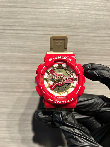 Casio shock 110 red gold - casio, g-shock