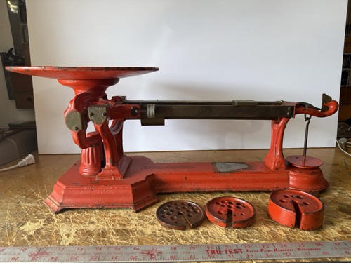 Antique cast iron counter - antique,