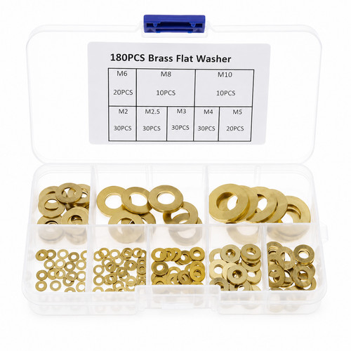 180pcs brass flat washers - 180pcs,
