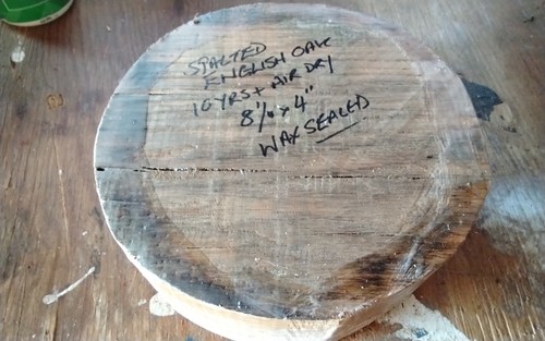 Spalted english oak bowl - spalted,