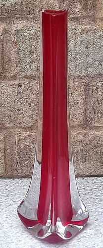Vintage whitefriars glass vase - vintage,