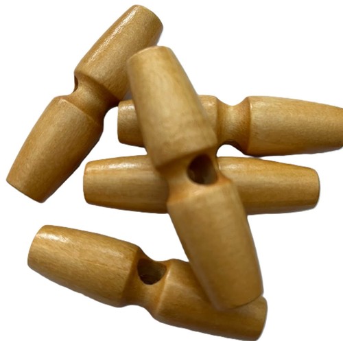 55mm tan wooden toggle - (5.5cm),