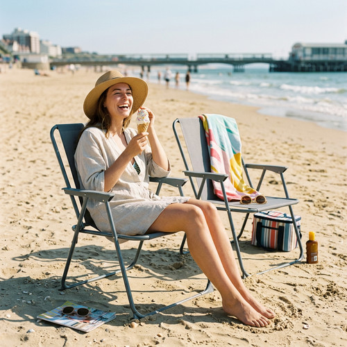 Folding metal beach chairs - metal,