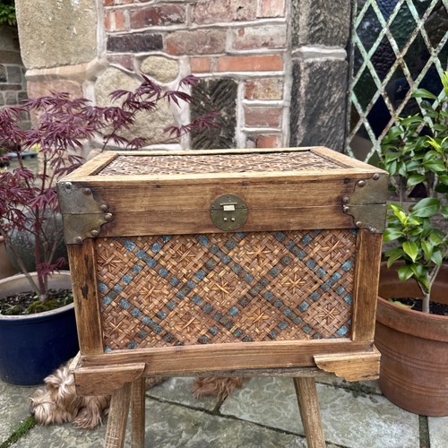 Wooden box chest - storage, bin