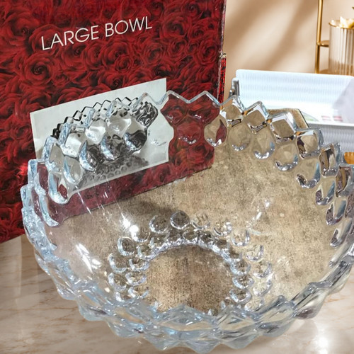 24cm crystal glass - bowl, large