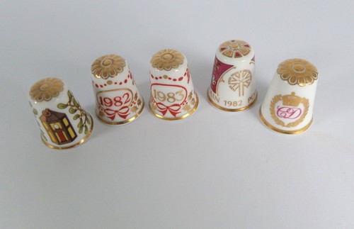 Spode china thimbles christmas - china,